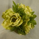 TULIP PARROT W/GRASS BUNDLE 10"  GREEN