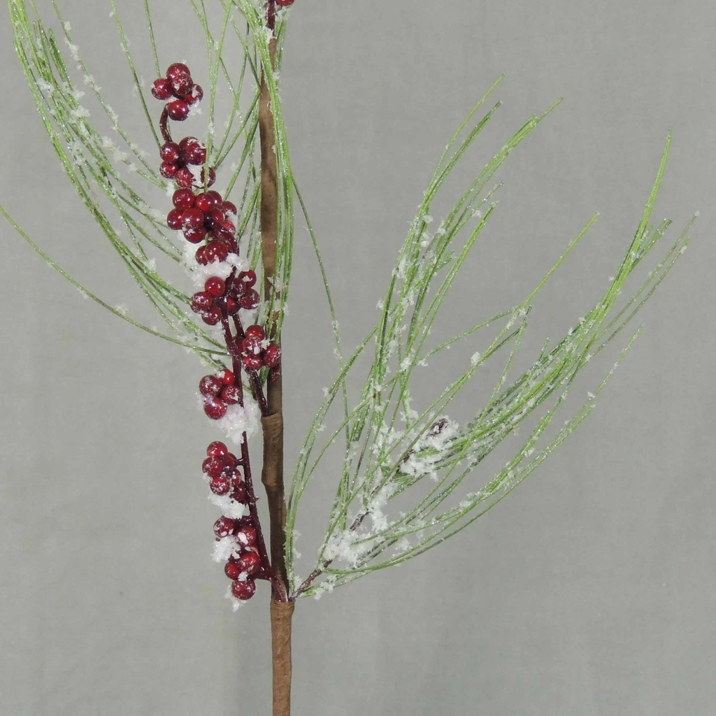 PINE L/N BERRY SPRAY 27" W/SNOW