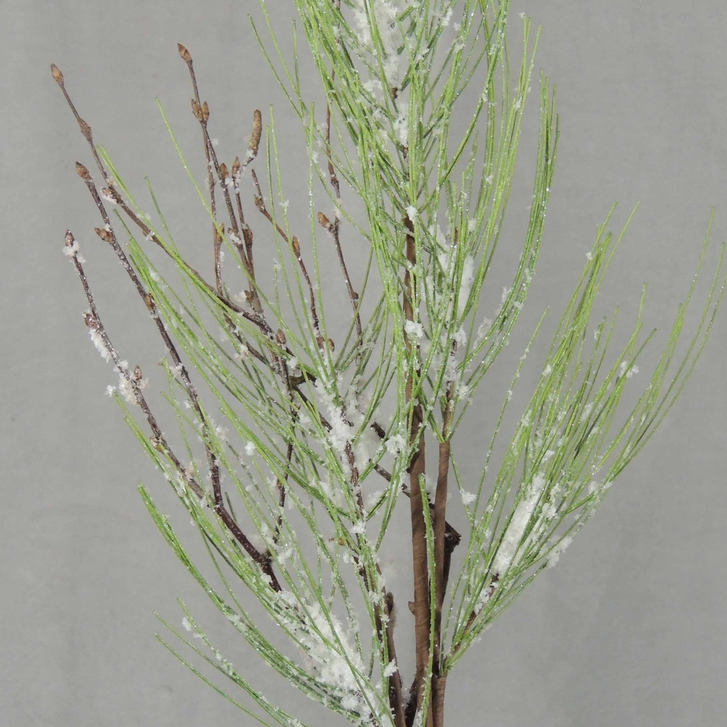 PINE L/N TWIG SPRAY W/SNOW 32"