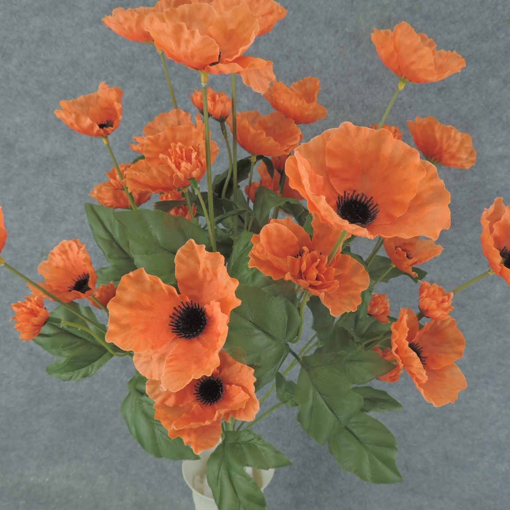 POPPY BUSH X11 23" 2.5/.5" dia  ORANGE