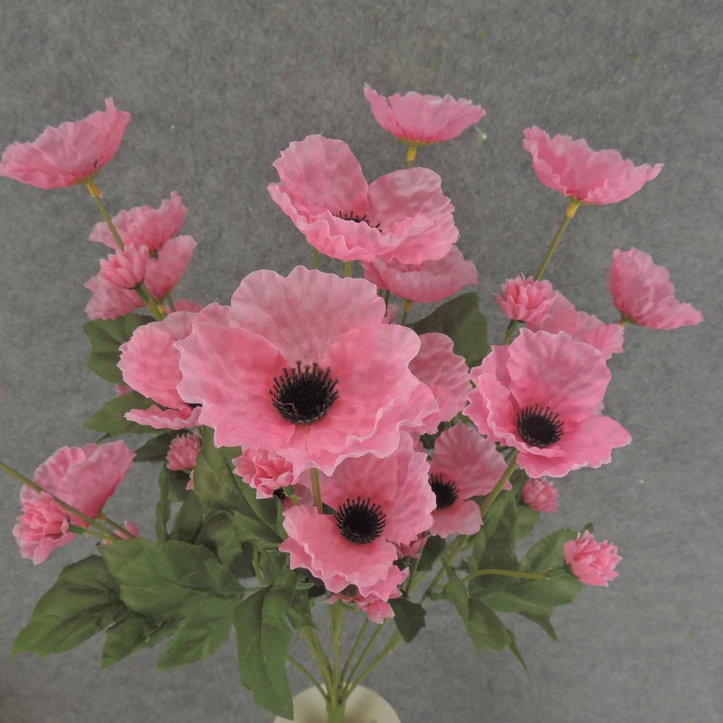 POPPY BUSH X11 23" 2.5/.5" dia  PINK