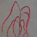 AMARANTHUS SPRAY 44&quot; GLITTER  RED