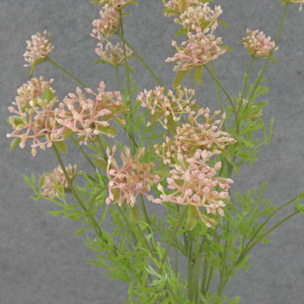 YARROW BUSH X6 22" PLASTIC  LIGHT PINK