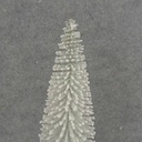 TREE MINI 12.5" W/GLITTER SMALL/WHITE