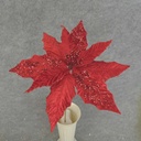 POINSETTIA PICK 13" VELVET  RED