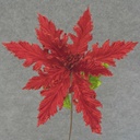 POINSETTIA PICK 24" VELV/GLIT  RED