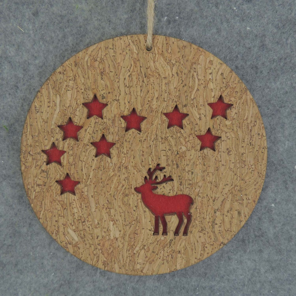 ORNAMENT CORK W/BUCK 6"