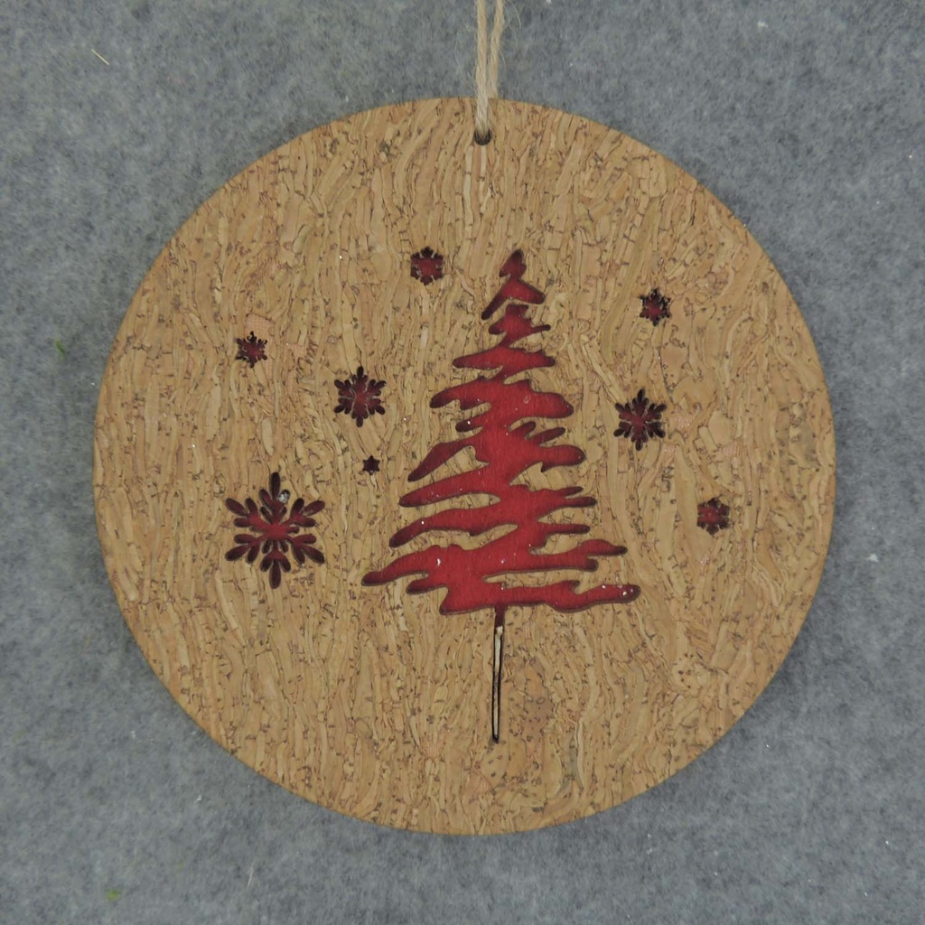 ORNAMENT CORK W/TREE 6"