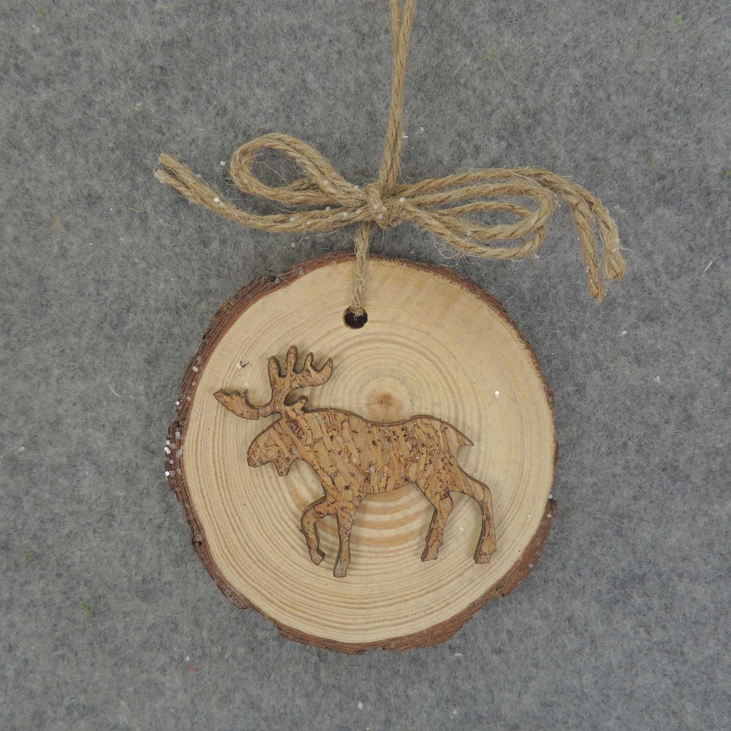 ORNAMENT TREE COOKIE 3.25x3" MOOSE