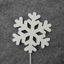SNOWFLAKE PICK 17.5" (6/BAG)  WHITE