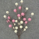 10.5&quot; BERRY PICK (6/BAG)  PINK/WHITE