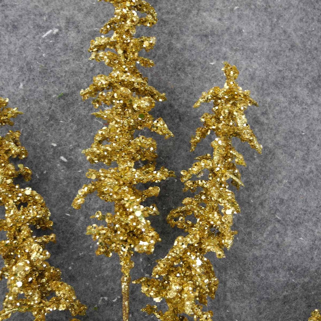 GLITTER PINE SPRAY 28" X5  GOLD