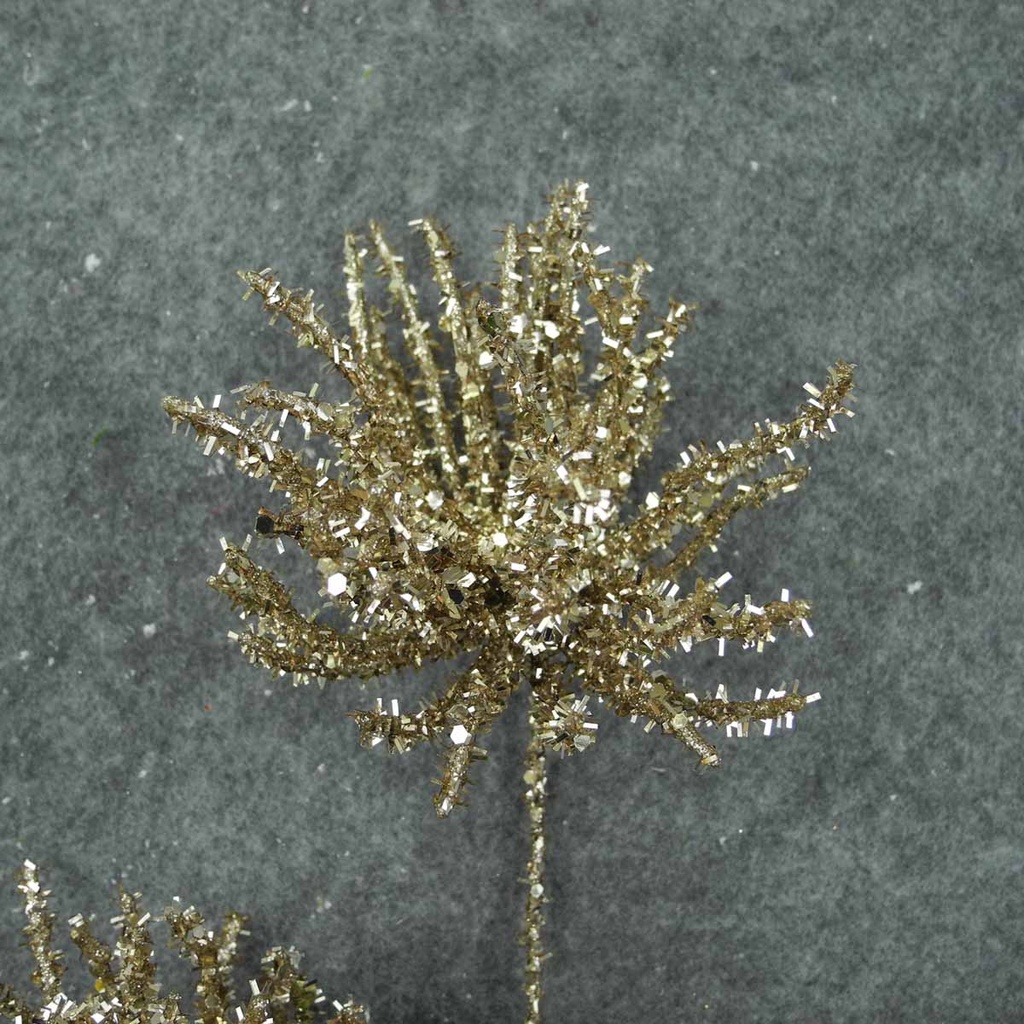 TINSEL SPIDER MUM SPRAY X3 27" CHAMPAGNE