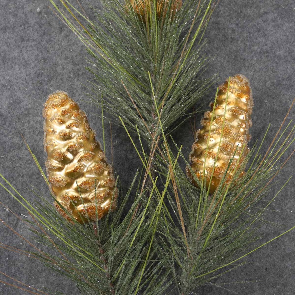 GLITTER PINECONE/PINE SPRAY 36"