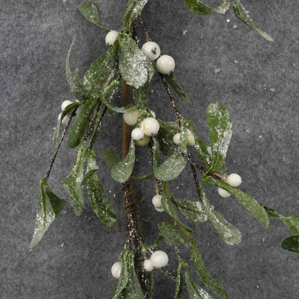 MISTLETOE GARLAND 5' W/BERRIES  FROSTED