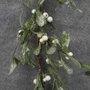 MISTLETOE GARLAND 5' W/BERRIES  FROSTED