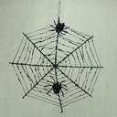 SPIDER WEB ORNAMENT 12" BLACK