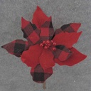 POINSETTIA PICK 13" RED/PLAID