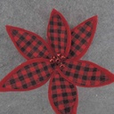 POINSETTIA PICK 13" RED PLAID