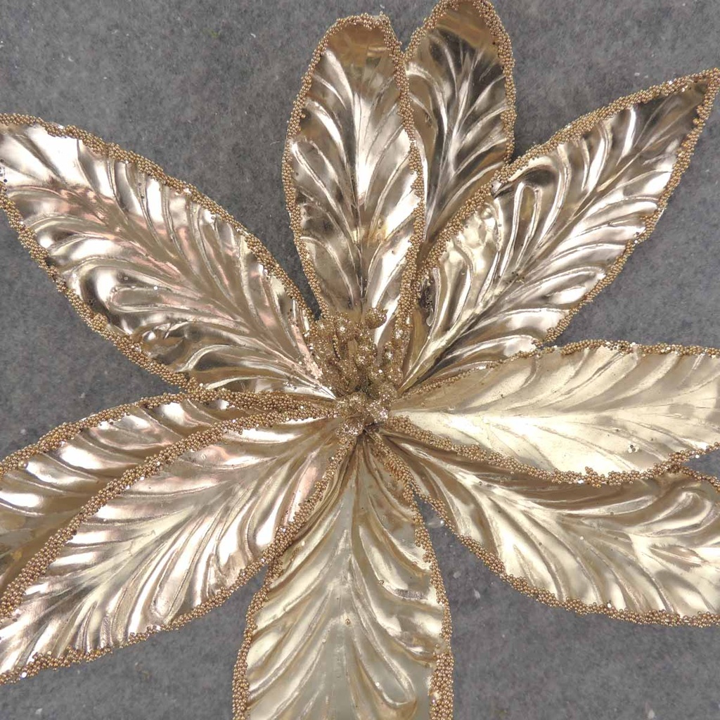 POINSETTIA PICK 17" METALLIC GOLD