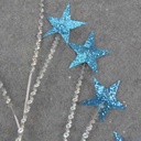 STAR SEQUIN SPRAY 30"  BLUE/SILVER