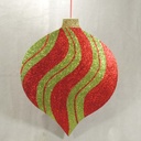 DISPLAY 18" ORNAMENT ONION SHAP  RED/GREEN