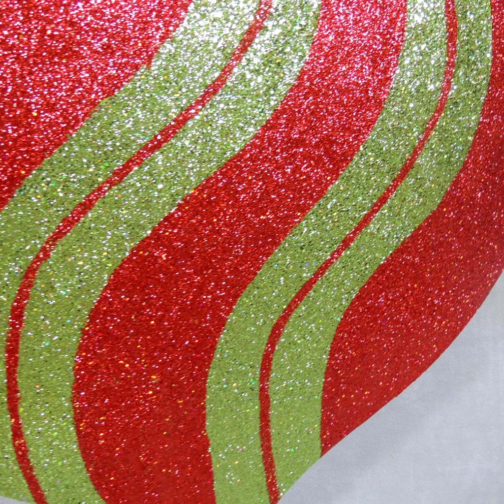 DISPLAY 18" ORNAMENT ONION SHAP  RED/GREEN