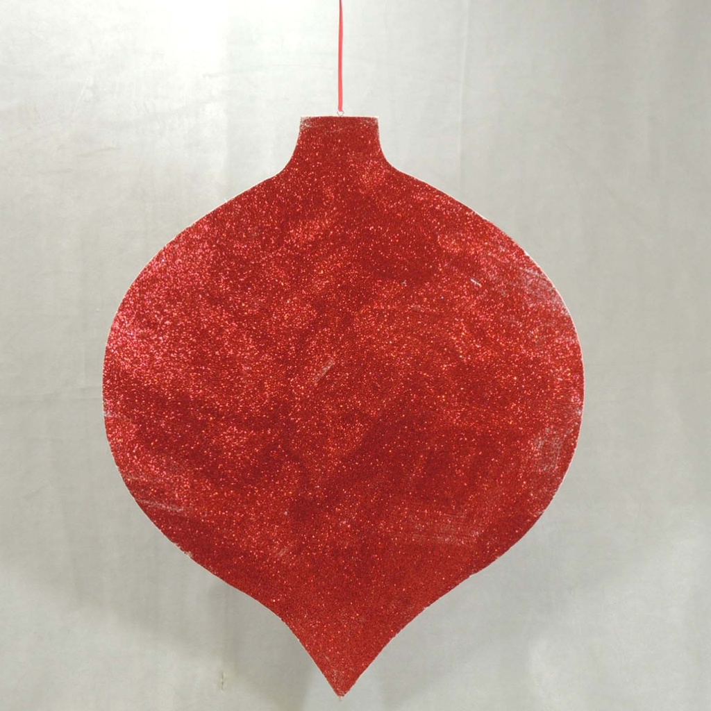 DISPLAY 18" ORNAMENT ONION SHAP  RED/WHITE