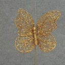 12" GOLD NETTING BUTTERFLY W/19" PICK