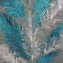 CEDAR SPRAY 30" LASER/GLITTER  SILVER/BLUE