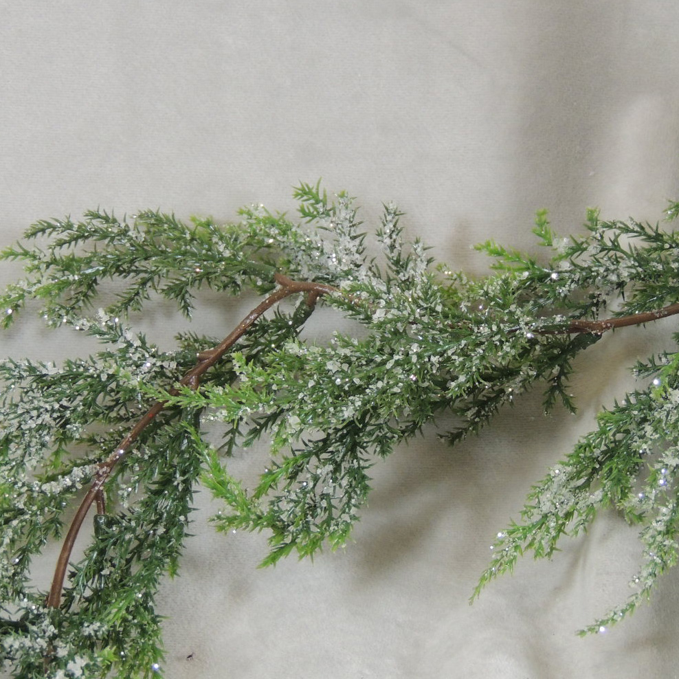 GARLAND SNOW PINE/CONE 6' POLY