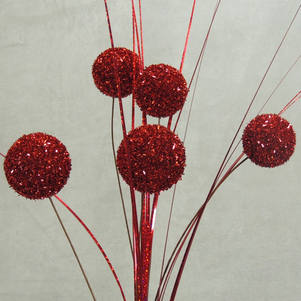 GLITTER BALL SPRAY 24"  RED