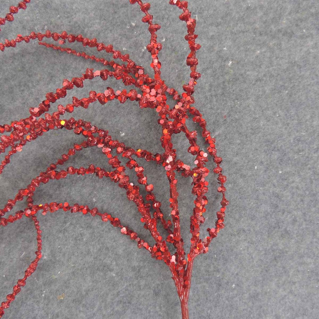 HANGING GLITTER VINE 32" RED