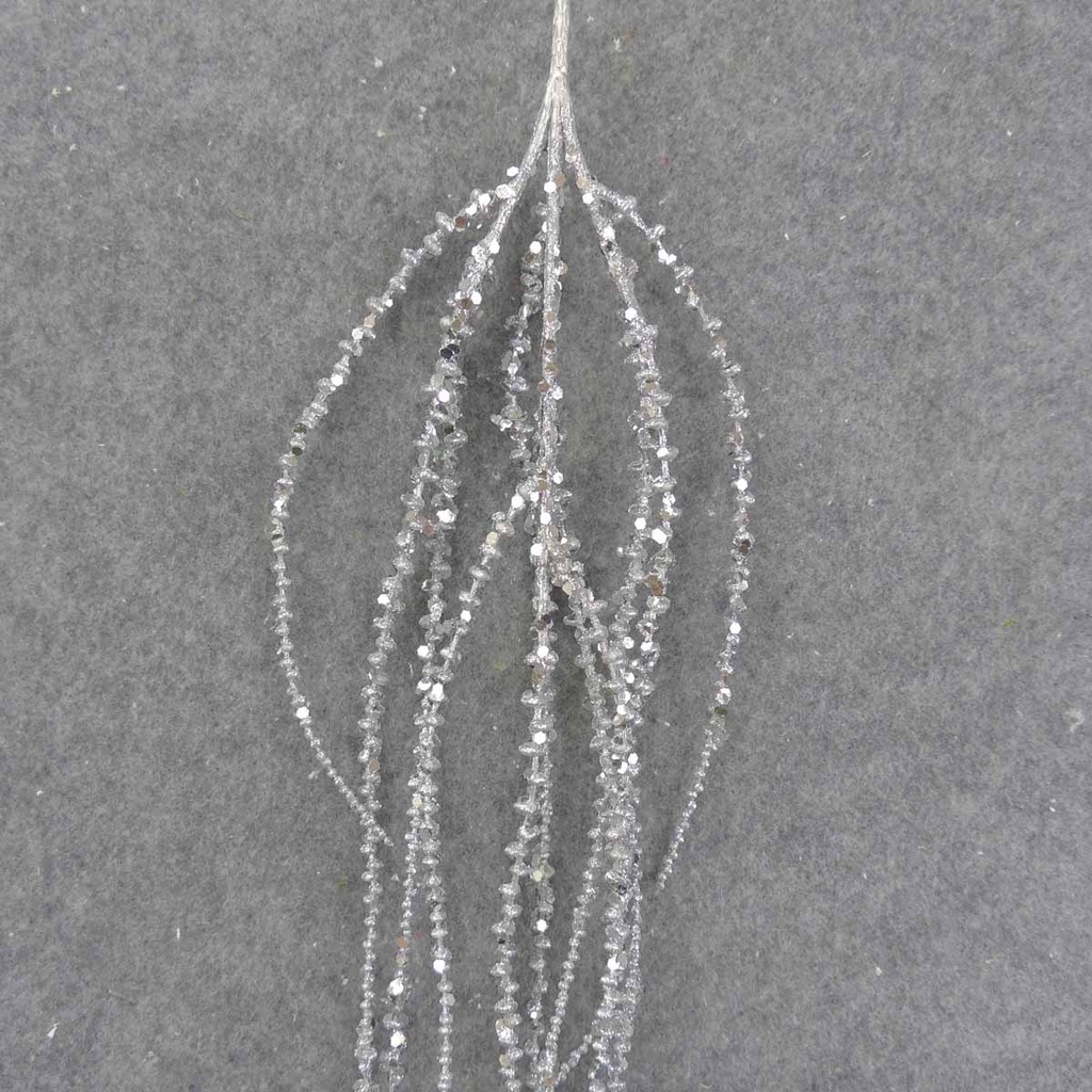 HANGING GLITTER VINE 32" SILVER