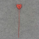 HEART PICK 1.25" 8" PICK RED (24/BOX)