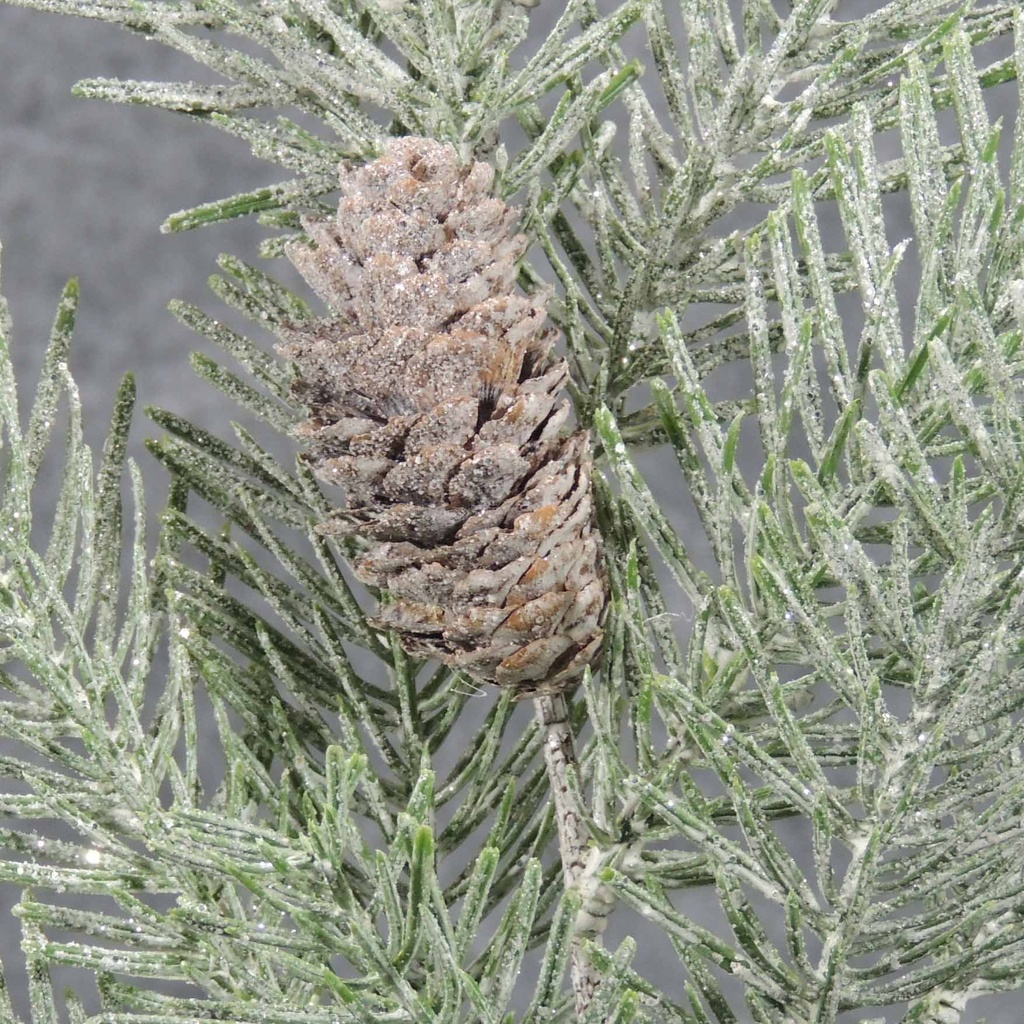 PINE SPRAY FROSTED W/CONES 21"