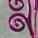 SEQUIN SWIRL SPRAY  22"  FUCHSIA