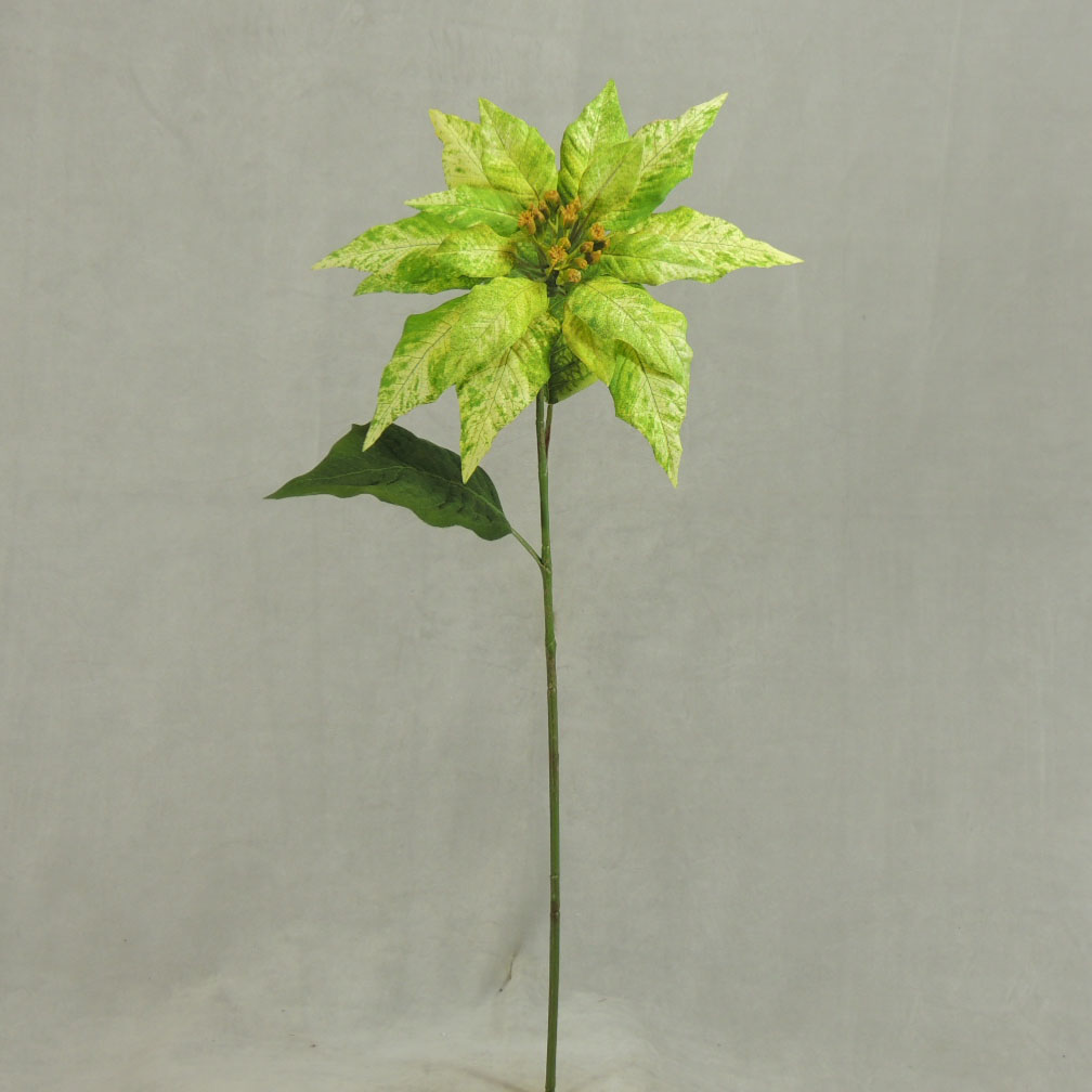 POINSETTIA STEM W/2 LEAVES 25"