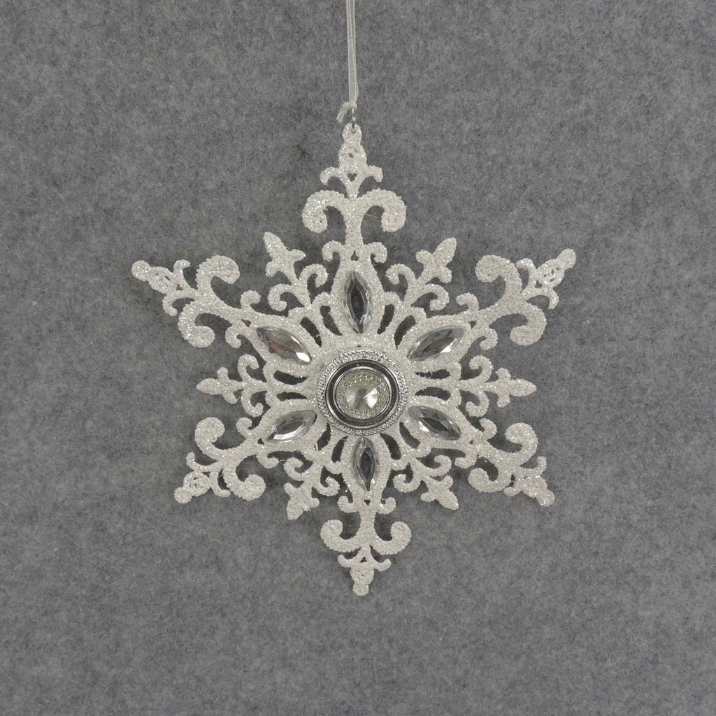 SNOWFLAKE 6" JEWEL ORNAMENT