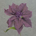 POINSETTIA VELVET 29" SPRAY 10" dia PURPLE