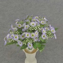 WILD FLOWER BUSH 10" X7 w/BUDS   PURPLE/WHITE