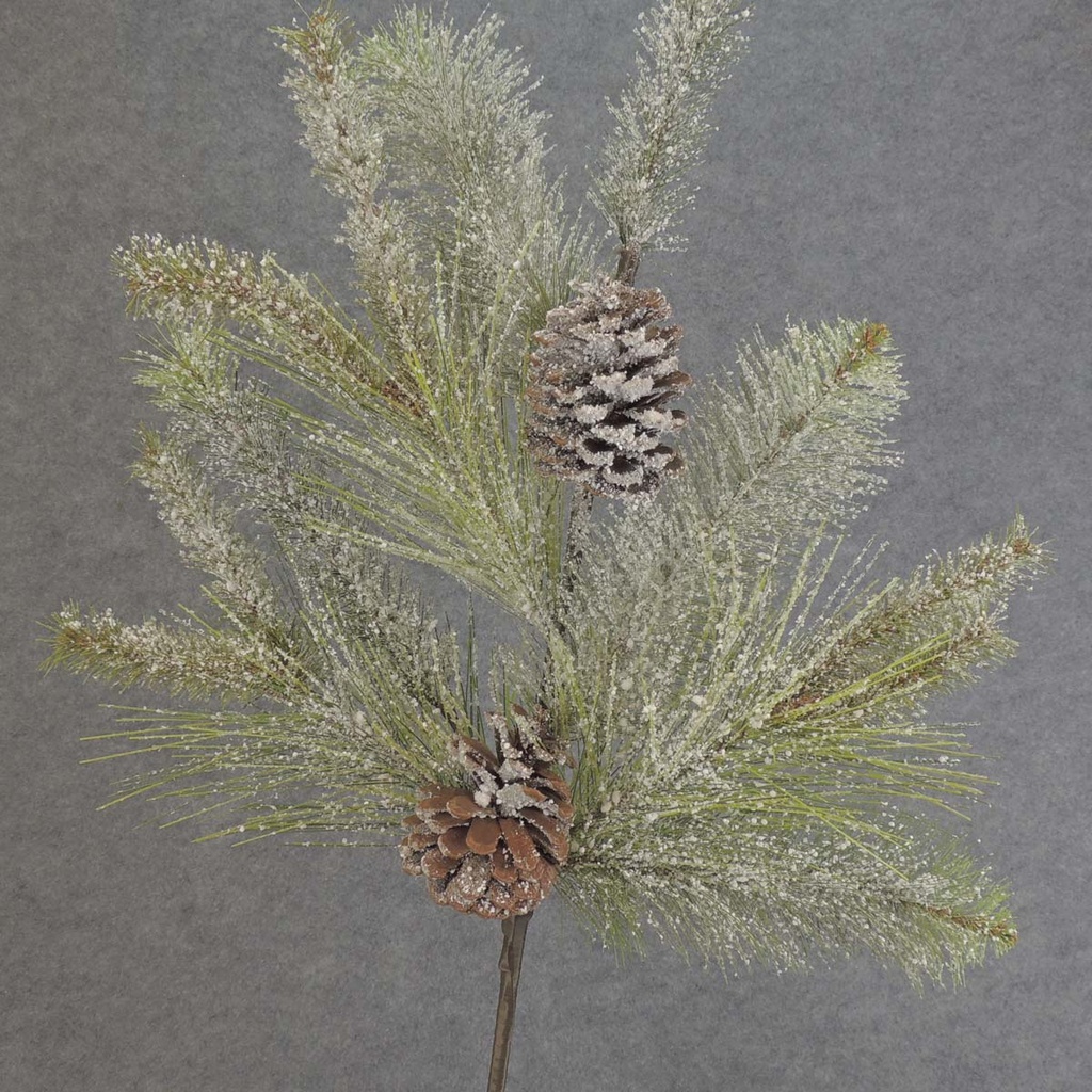 PINE MIXED FROSTED SPRAY 30" W/CONES