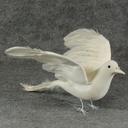 15" FLOCKED WHITE DOVE