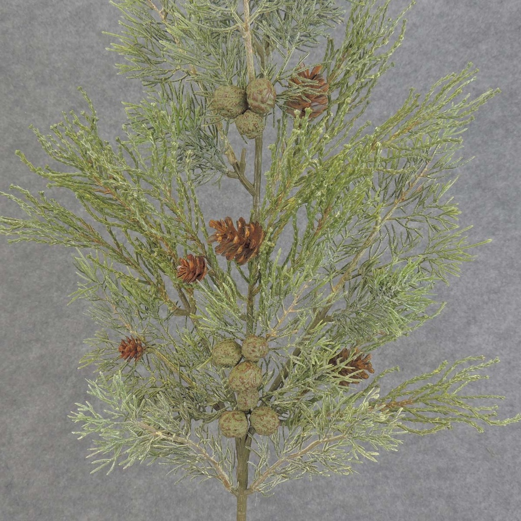 CEDAR SPRAY W/BERRIES&CONES 27"