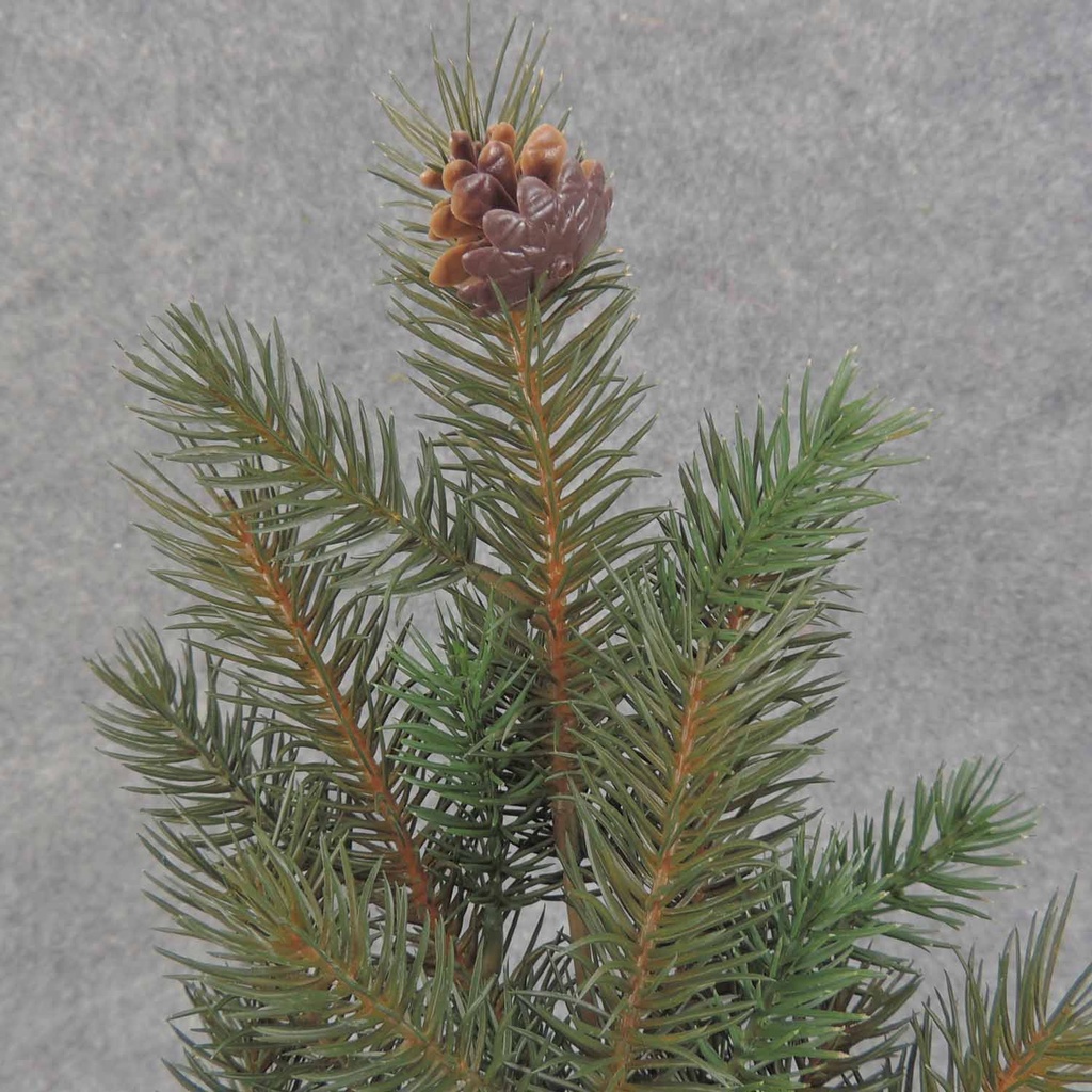 PINE SPRAY w/CONES X9 18"  DARK GREEN