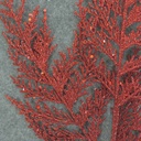 CEDAR SPRAY X4 21" (4/BAG)     GLITTER/RED