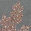 LEAF SPRAY X5 22" (4/BAG) GLITTER/ROSE GOL