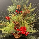 PINE SPRAY MIXED 24" W/CONES & BERRIES