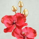 ORCHID SPRAY X6 32&quot; GLITTER  RED