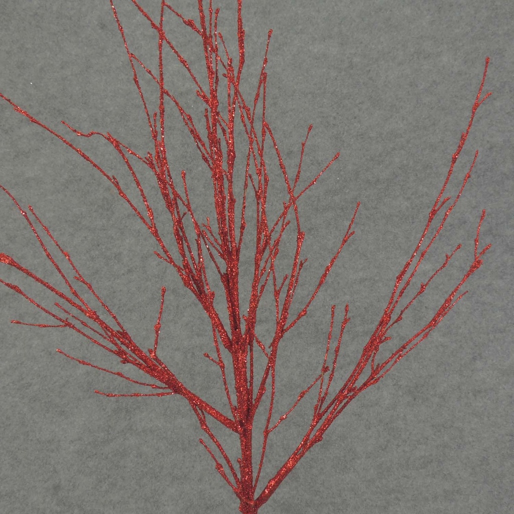 TWIG 29" GLITTER  RED